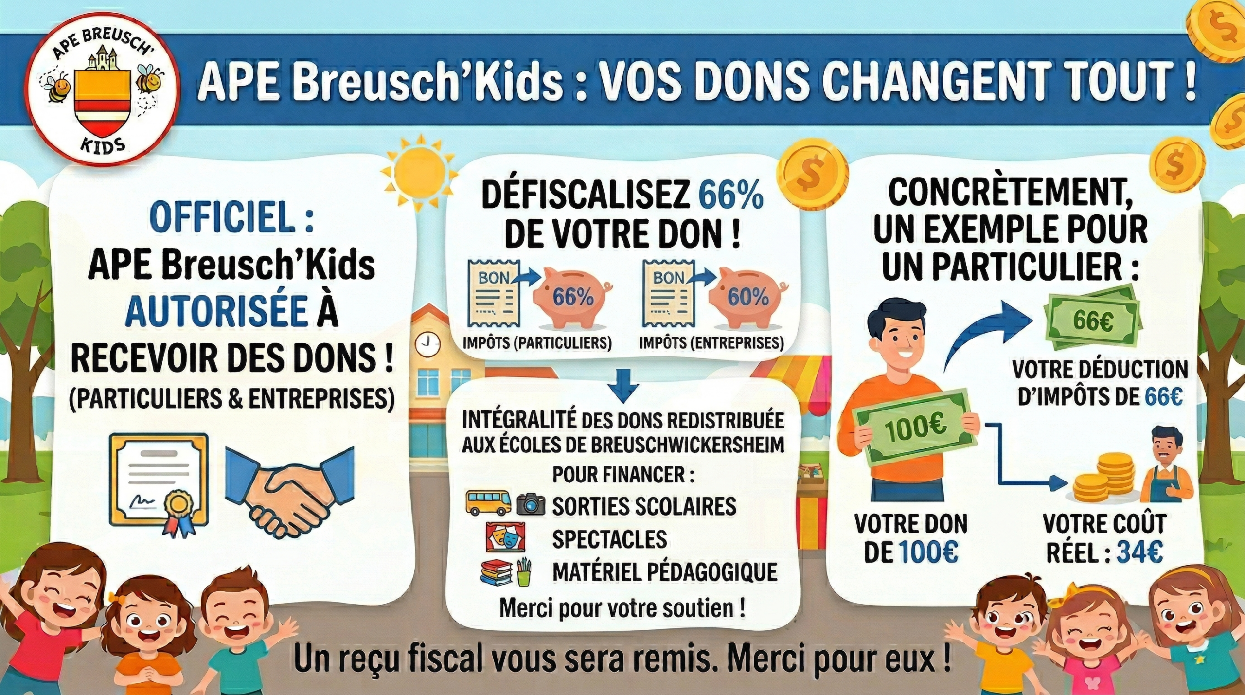 Défiscalisez vos DONS